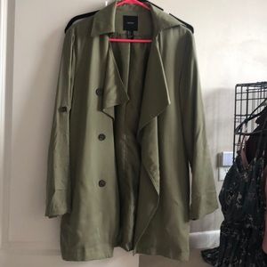 Forever 21 Olive Trench Coat